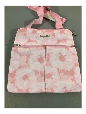 Baggallini Horizon Crossbody Bag, Lightweight, Water-Resistant Nylon, RFID, Pink